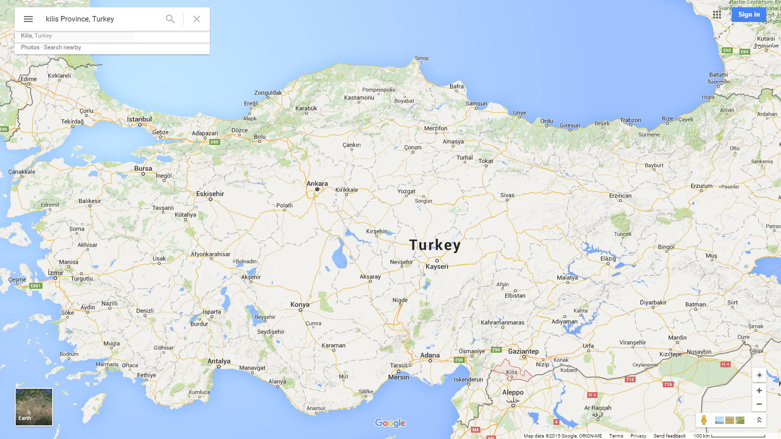 kilis map turkey