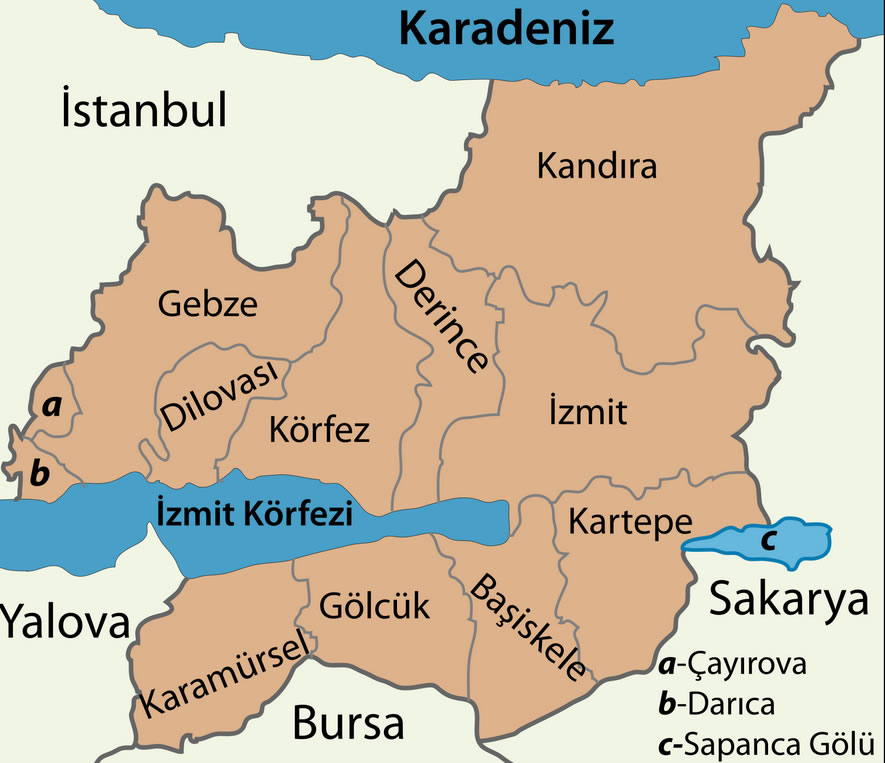 kocaeli location map