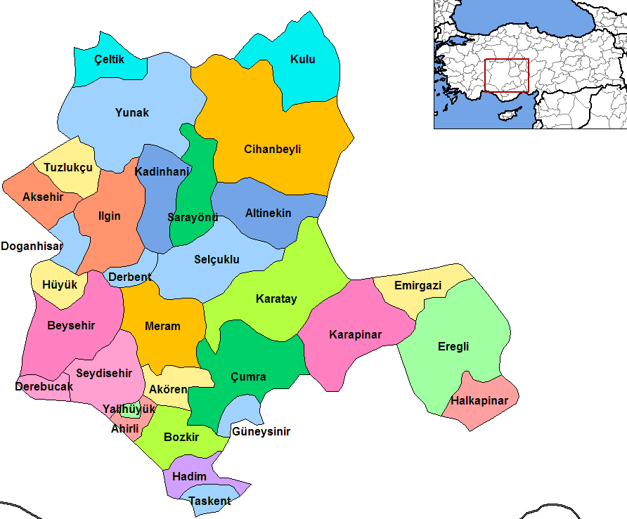 map of konya