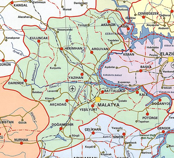malatya city map