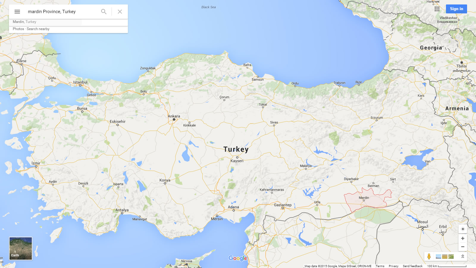 mardin map turkey
