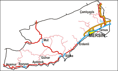 mersin coast map