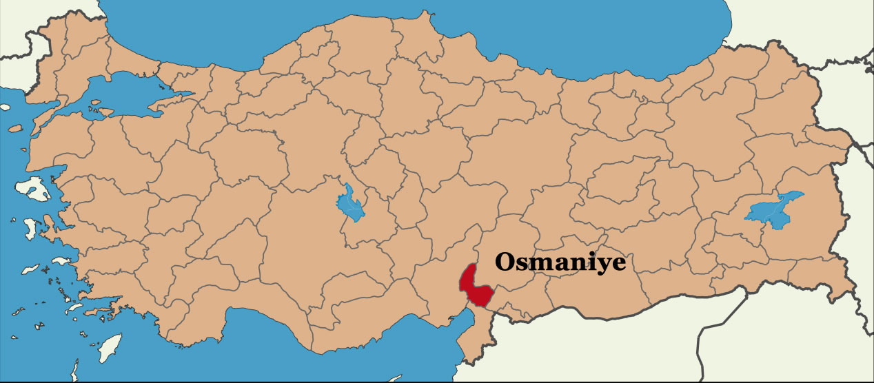 osmaniye location map