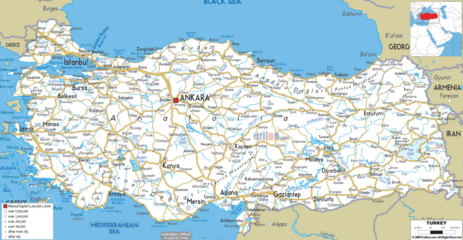osmaniye turkey political map