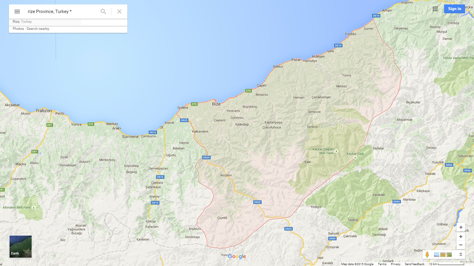 rize map