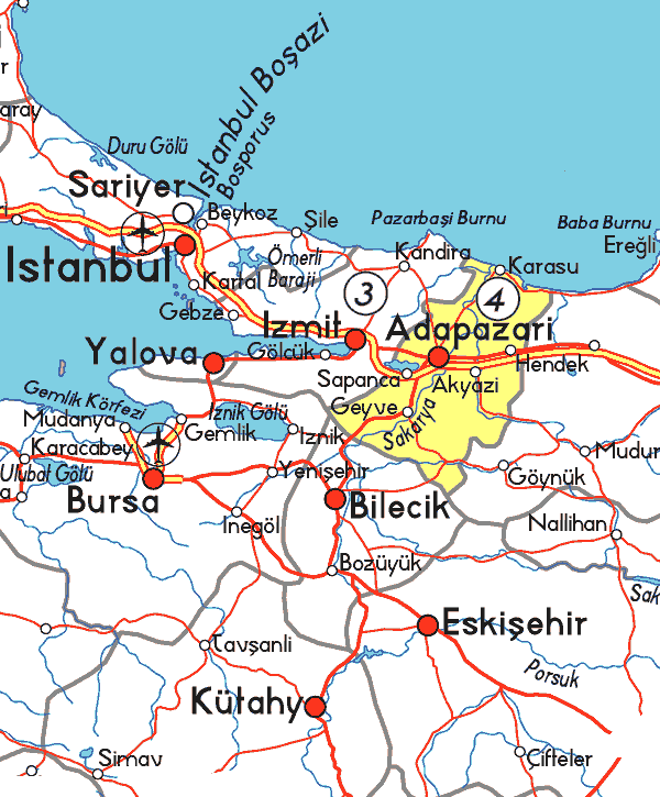 sakarya map
