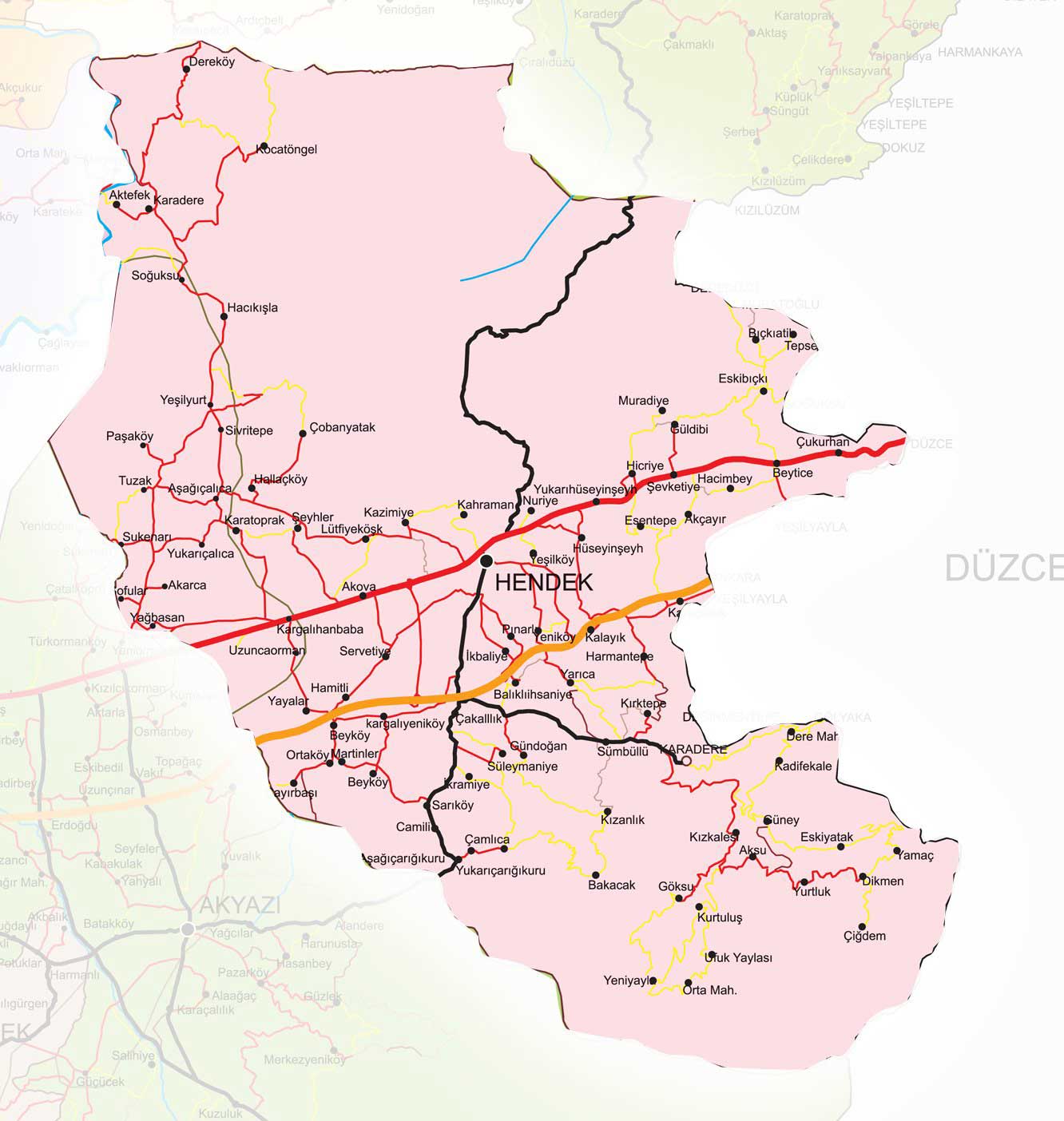 sakarya map hendek