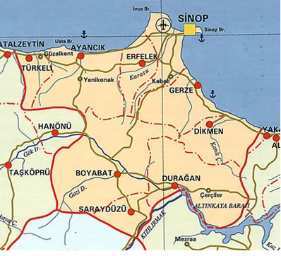 sinop province map