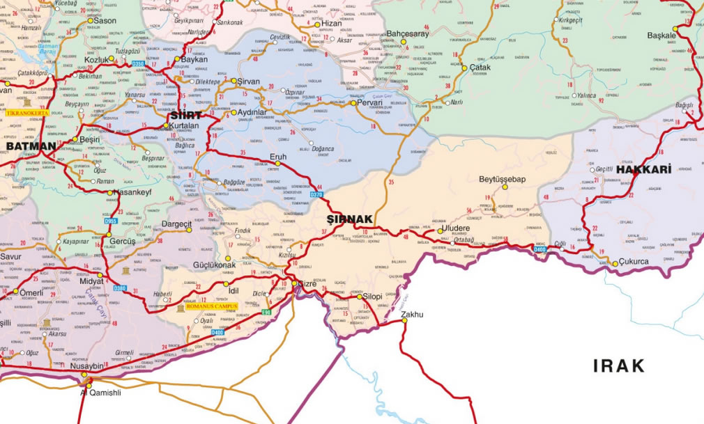 sirnak siirt road map