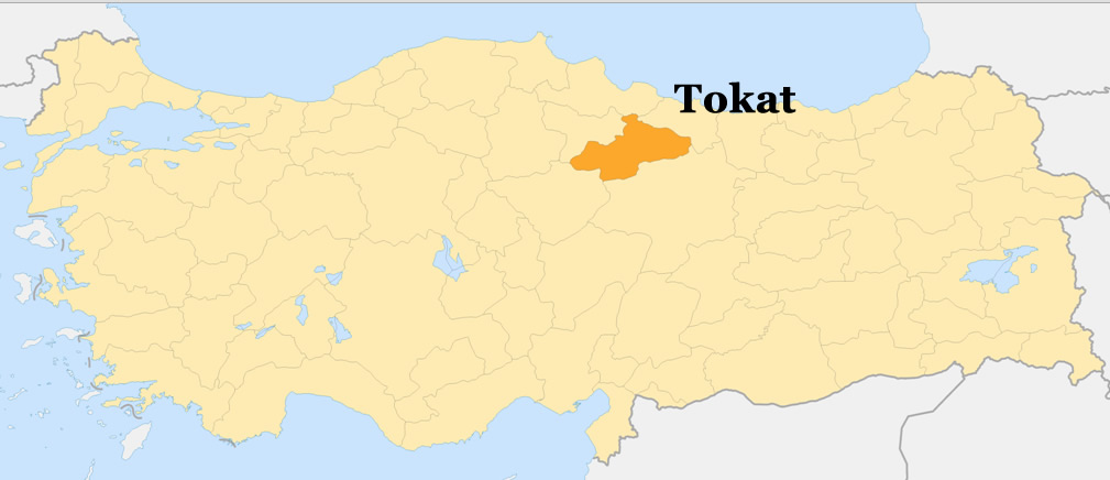 tokat location map