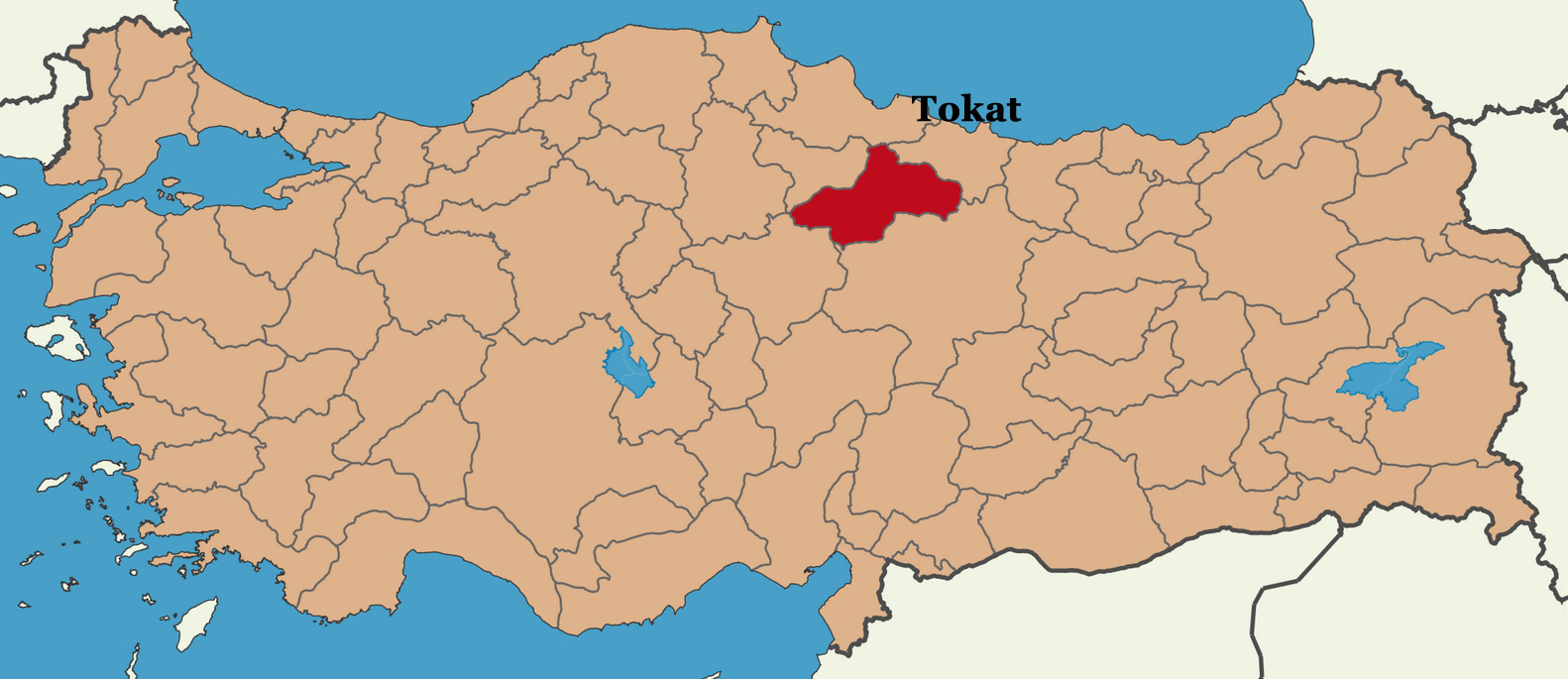 where is tokat in turkey