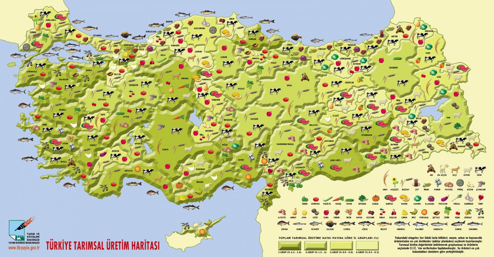 turkey agriculture map