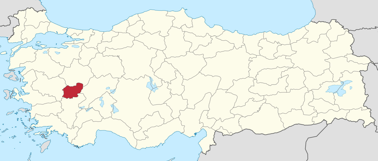 usak location map