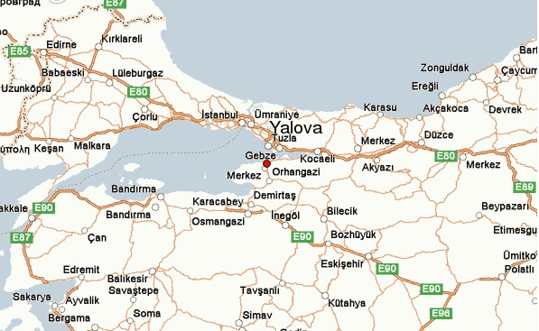 yalova kocaeli map