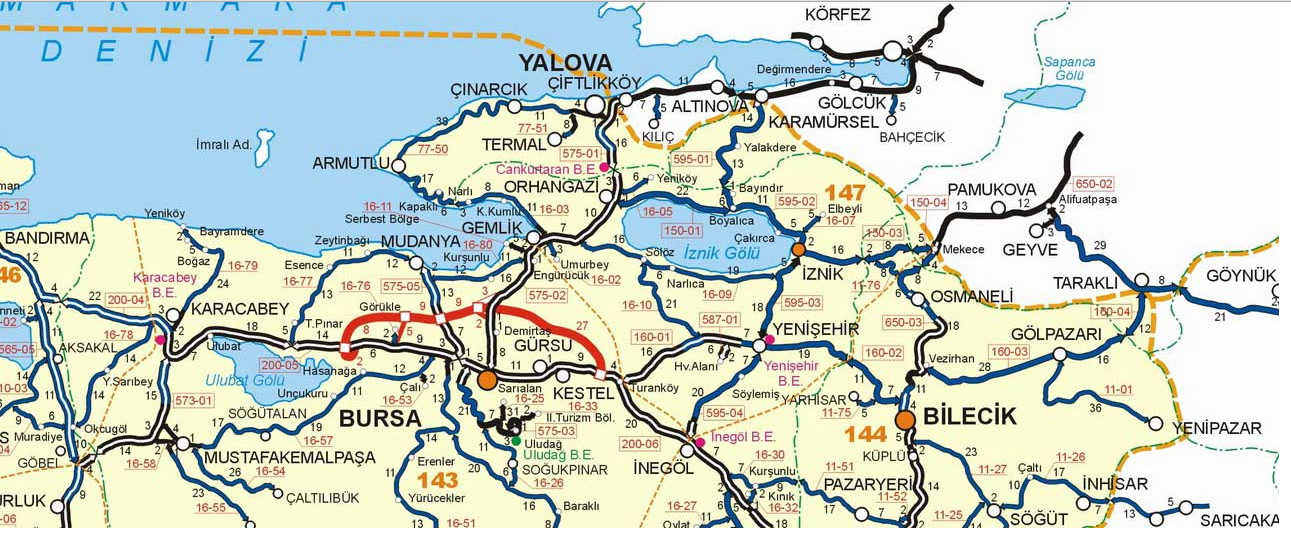 yalova route map