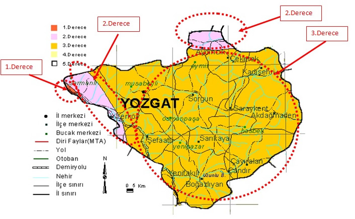 yozgat earthqauke map