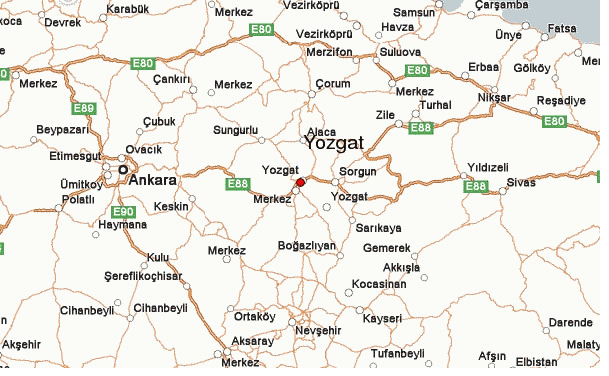yozgat route map