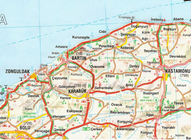 zonguldak highway map