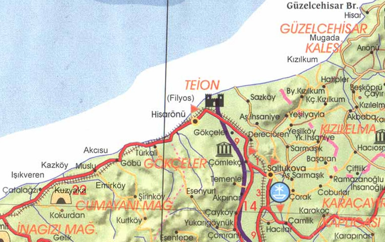 zonguldak historical places map