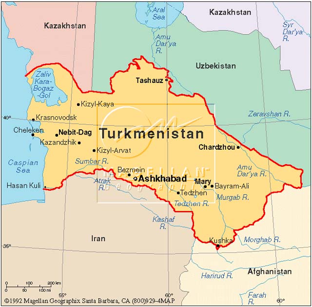 ashgabat turkmenistan map