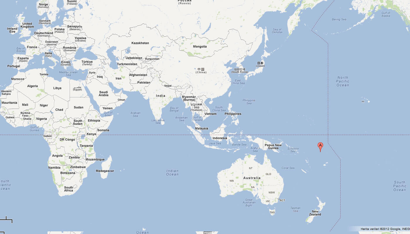 Tuvalu On World Map Tuvalu Map And Tuvalu Satellite Images