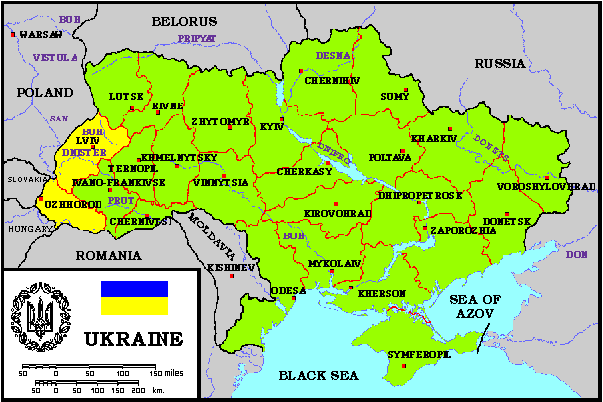 ukraine cities maps