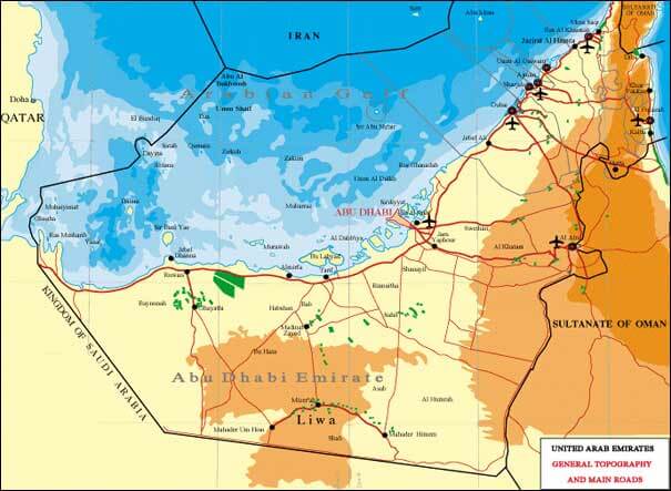 Uae Physical Map