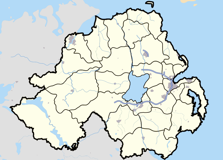Northern Ireland map Belfast