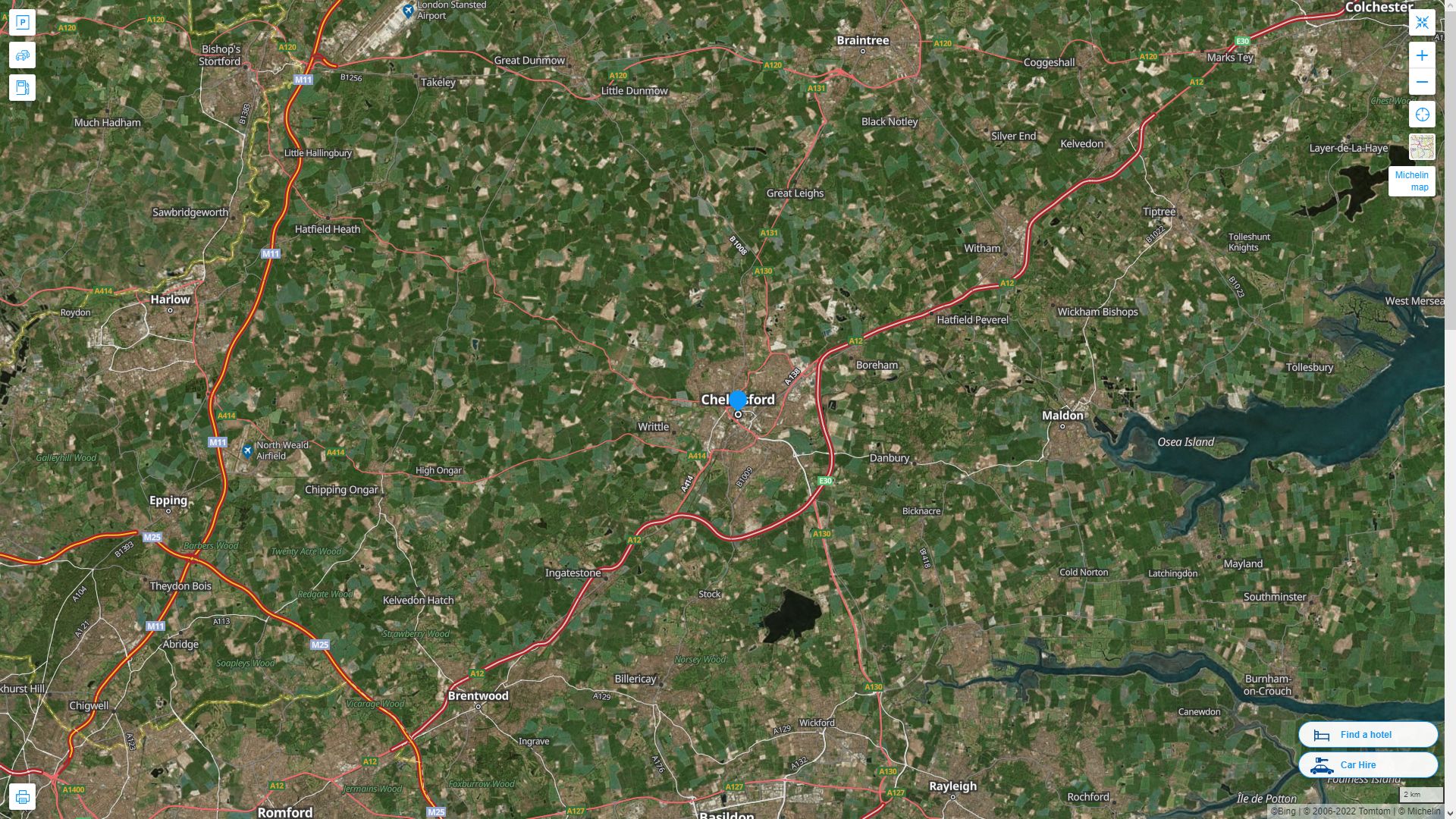 Chelmsford Map and Chelmsford Satellite Images