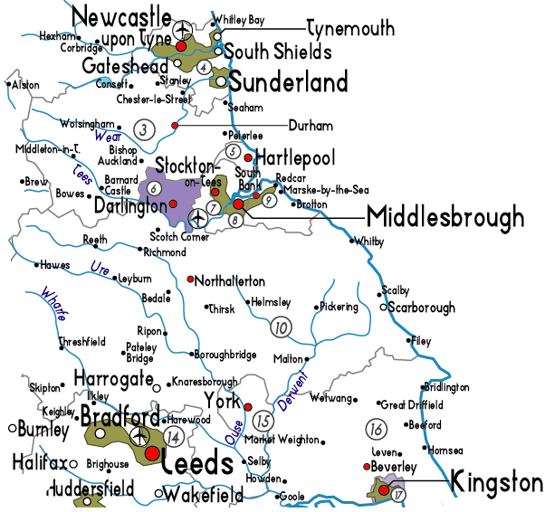Darlington area map