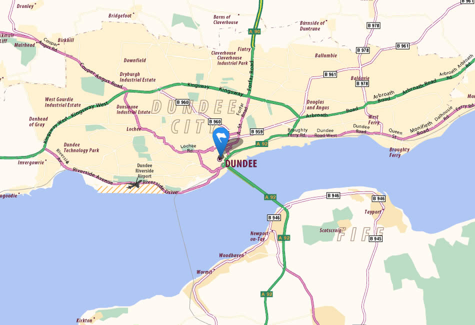 map of dundee