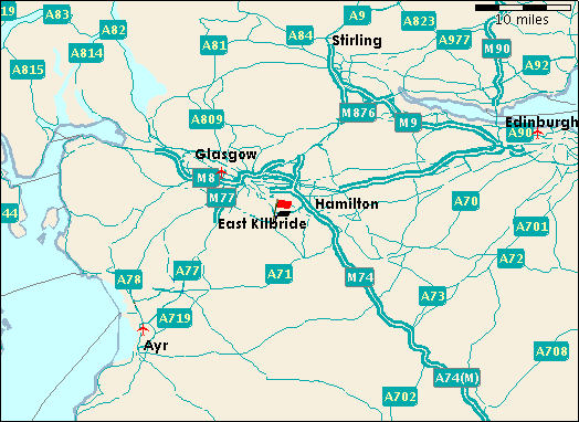 East Kilbride map