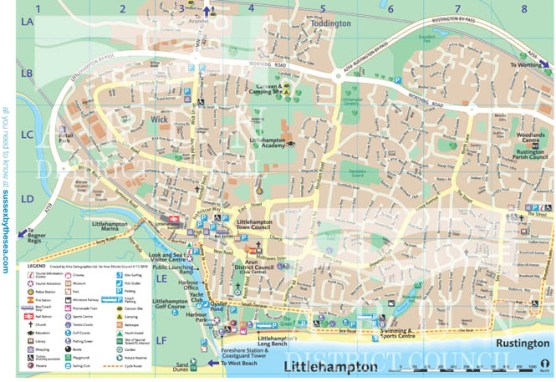 city center map of Littlehampton