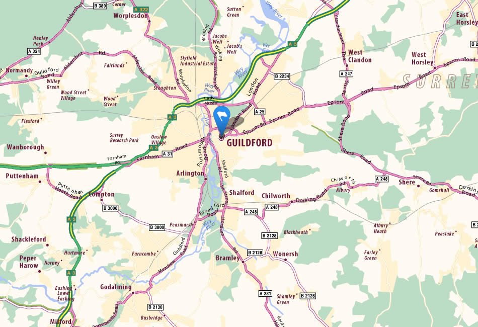 map of guildford