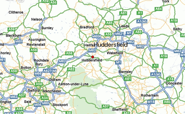 map of huddersfield