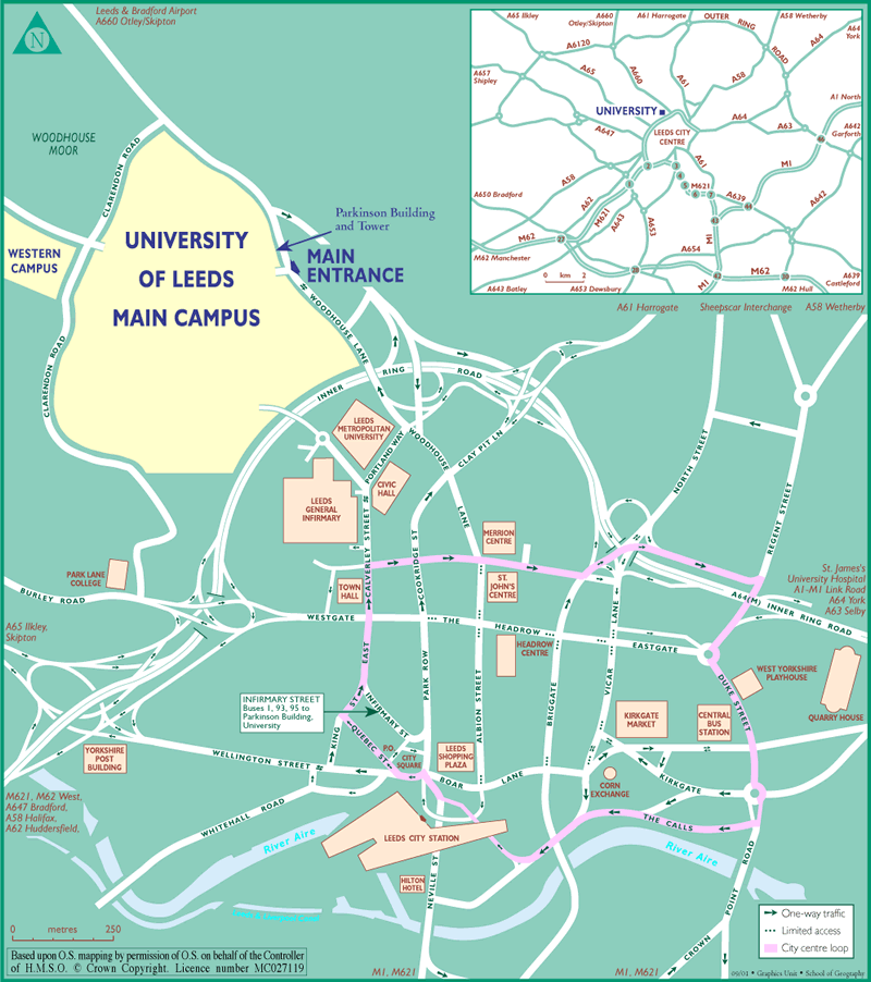 university map of Leeds
