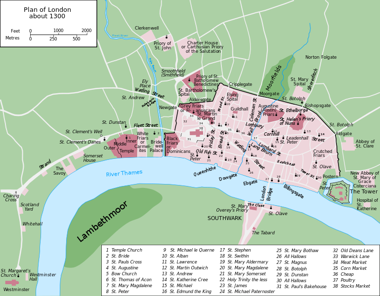 london map 1300