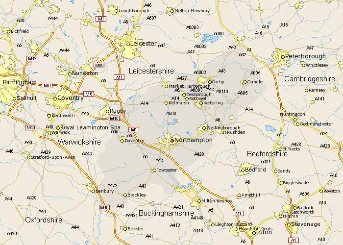 provinces map of Northampton