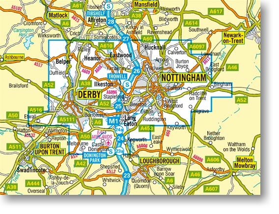 Nottingham map derby
