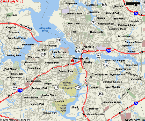 Portsmouth map