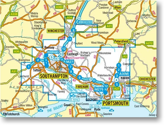 area map of Portsmouth