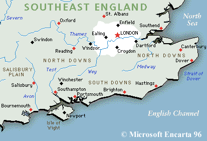Reading map england