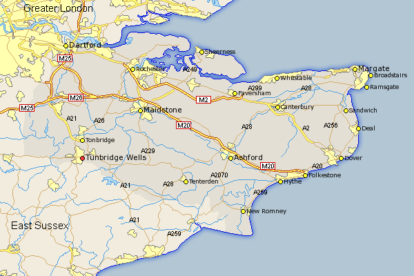 Royal Tunbridge Wells map