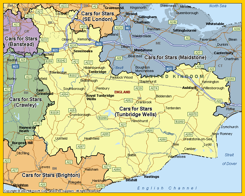 Royal Tunbridge Wells region map