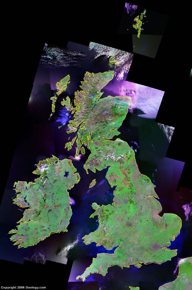 Satellite Image of United Kingdom