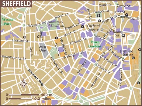 map of sheffield