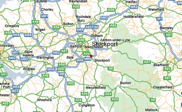 Stockport Map and Stockport Satellite Image