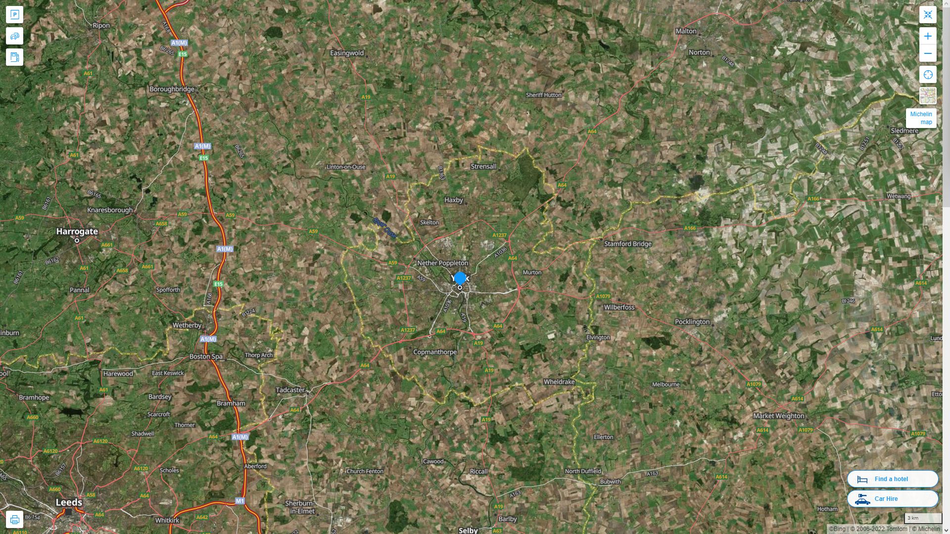York Map and York Satellite Images