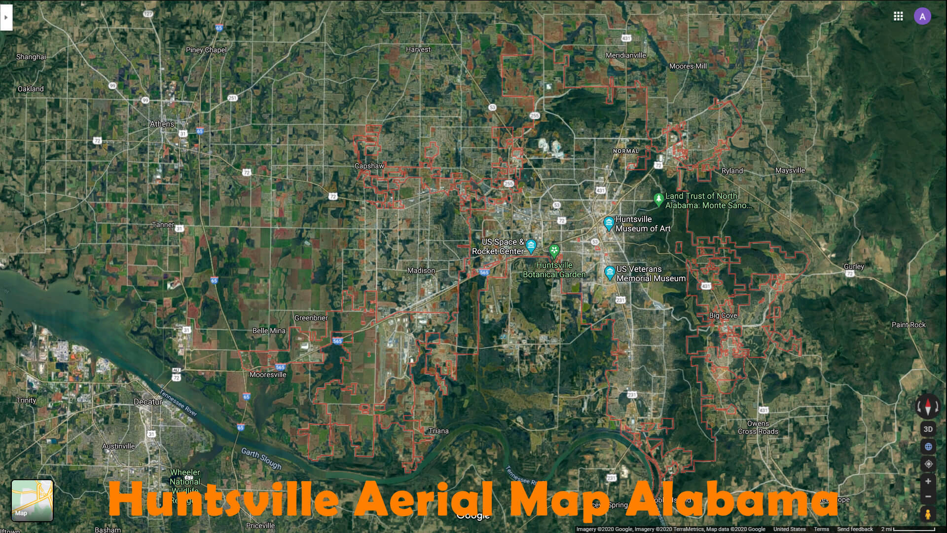 City Of Huntsville Interactive Maps Huntsville Alabama Map