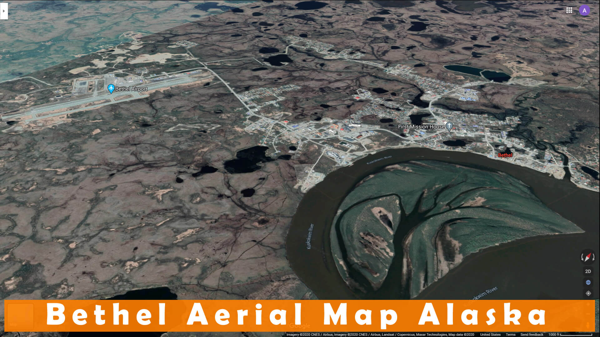 Bethel, Aerial Map